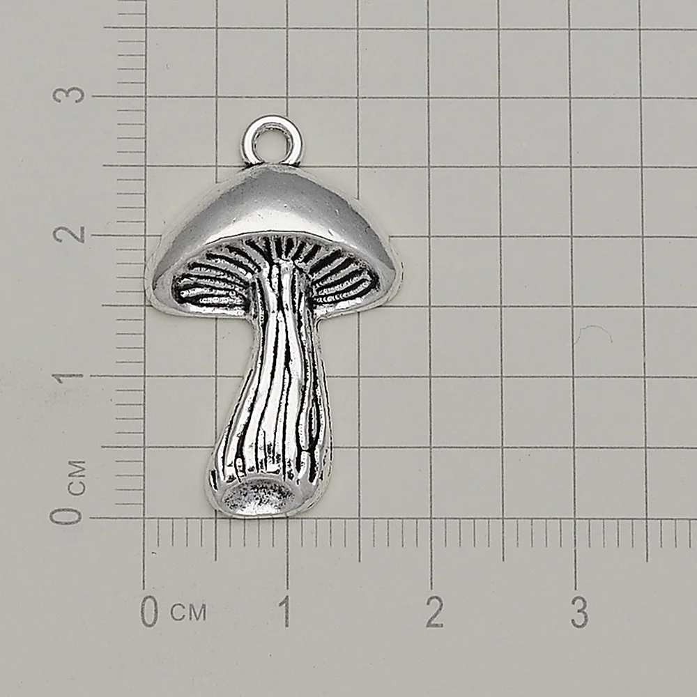 10pcs 5 Style Vintage Mushroom Food Charms Pendant For DIY Keychain Bracelets Jewelry Making Supplies Accessories