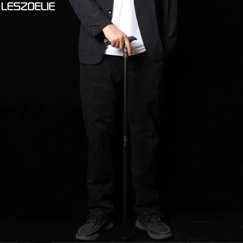 عصا المشي الفاخرة برأس النسر مع الماس الأحمر للنساء، عصا المشي العصرية الأنيقة