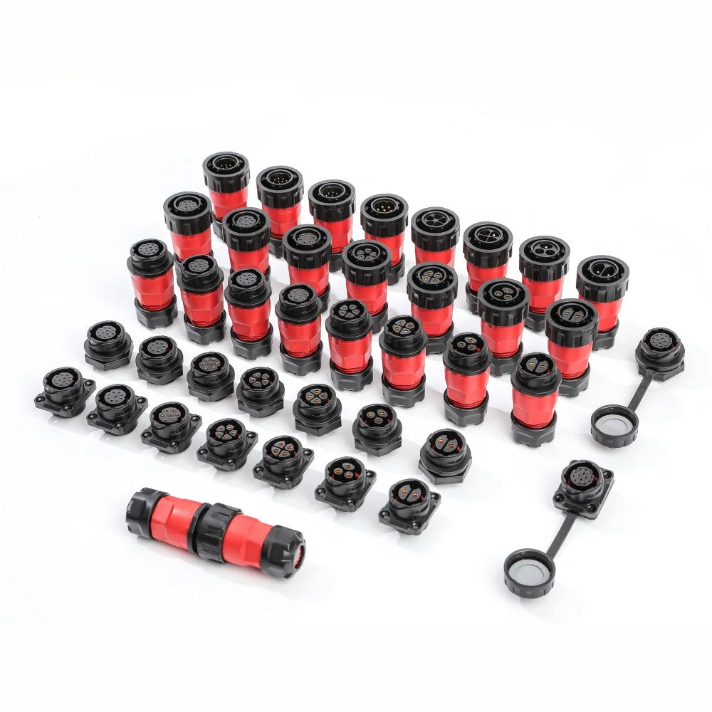 CNLINKO M20 Upgraded Industrial Connector 2 3 4 5 7 9 12 14 Pin IP68 Waterproof YM20 Electrical Panel Mounting Wire Connectors