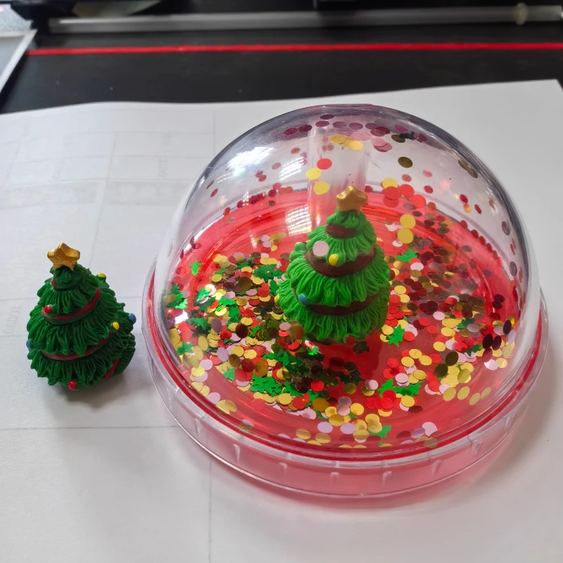 Picture 4: 5Pcs Random Color Cute Party Crafts Creative Christmas Micro Landscape Set Mini Trees Decorations Christmas Tree Ornaments
