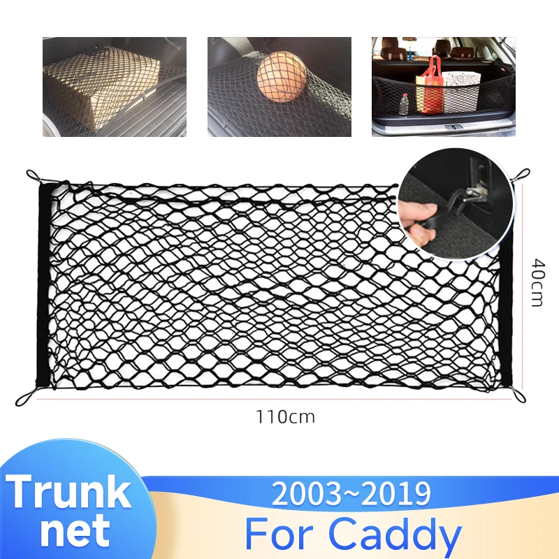 

Car Trunk Net For VW Volkswagen Caddy Maxi 2003-2019 2018 Car Nylon Elastic Mesh Trunk Upgraded Storage Organizer Part Trunk Net