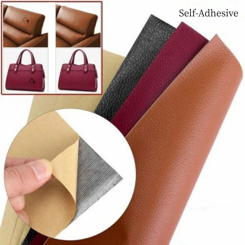 Self Adhesive Leather Sticker Artificial Leather for Repair Sofa Chair Bed Jacket Seat Bag Pu Leather Repair Stickers