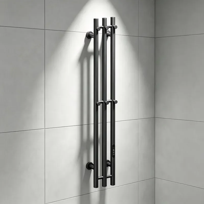 Wall-mounted intelligent heating towel rack, stainless steel electric towel drying rack, suitable for bathroom decoration
