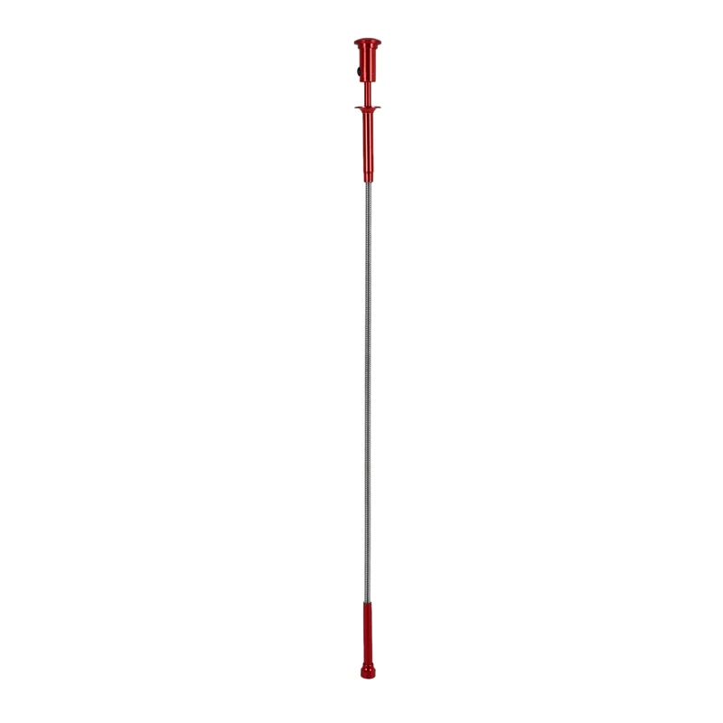 Strumento di prelievo flessibile (magnete + 4 artigli + luce a LED) impugnatura magnetica a molla lunga Gadget per wc domestico strumenti di raccolta per la pulizia delle fognature-R