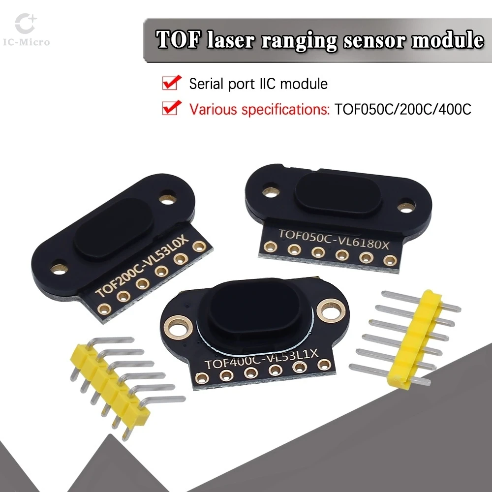 1-10 TOF050C 200C 400C laser ranging sensor module TOF time-of-flight distance IIC output for arduino VL6180 VL53L0X VL53L1X XZG