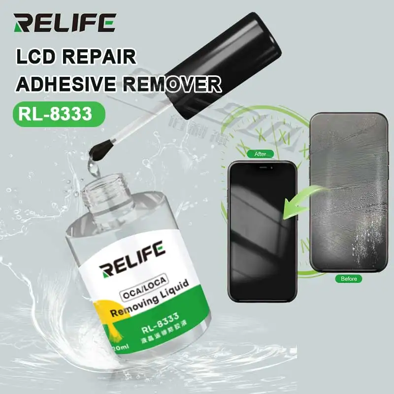 RELIFE RL-8333 LCD Repair Adhesive Remover Safe Non-corrosive No-damage to Screen Mobile Phone OCA Glue Cleaning and Remover Too