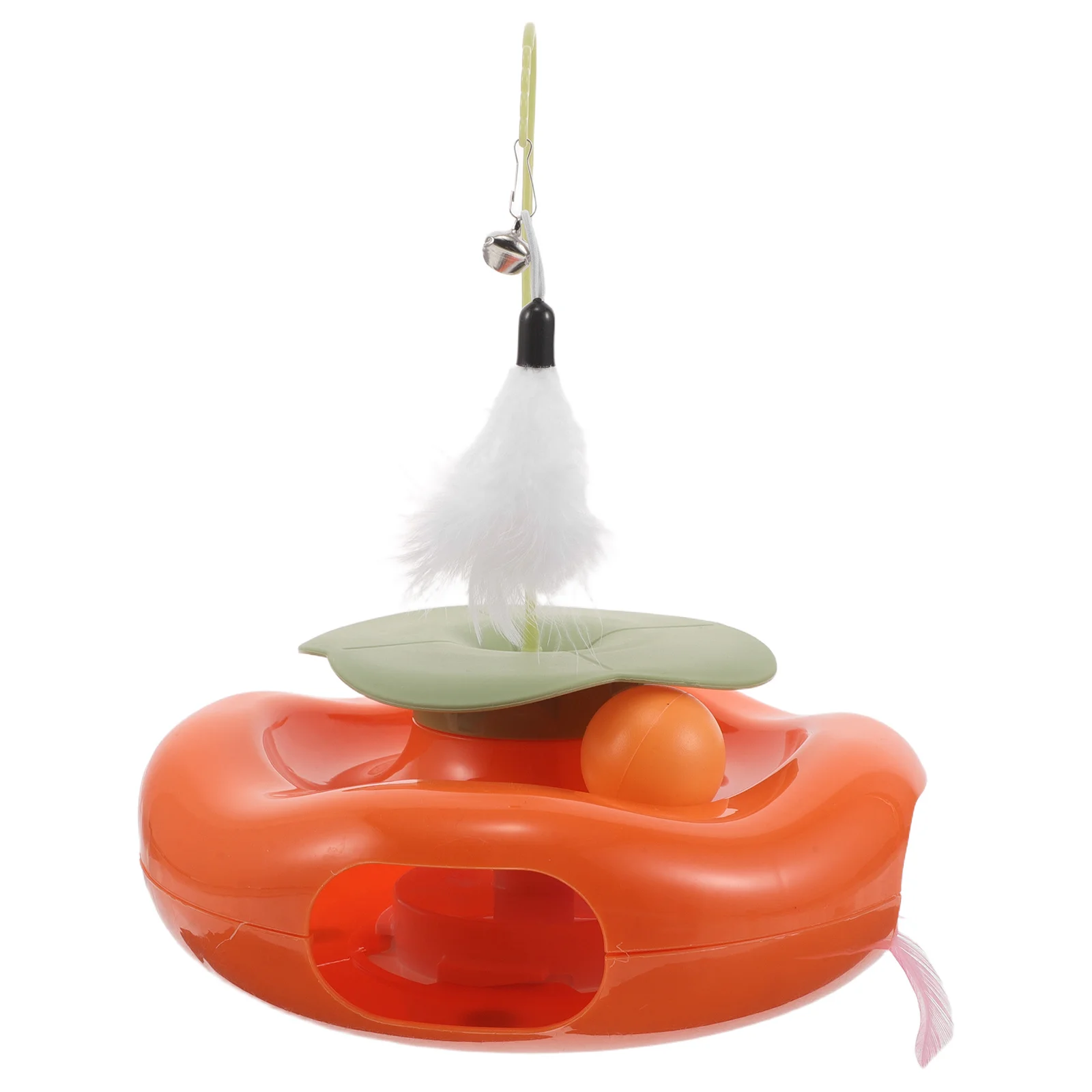 

Interactive Cat Puzzle Box Spinning Track Teaser Indoor Self Play Cat Entertainment Exercise Cognitive Stimulation