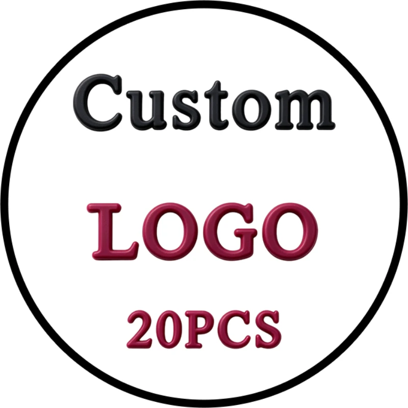 20PCS Customized 3D TPU Silicone Color UV Heat Transfer Printing Raised Personalized Logo T-Shirt Clothing Label