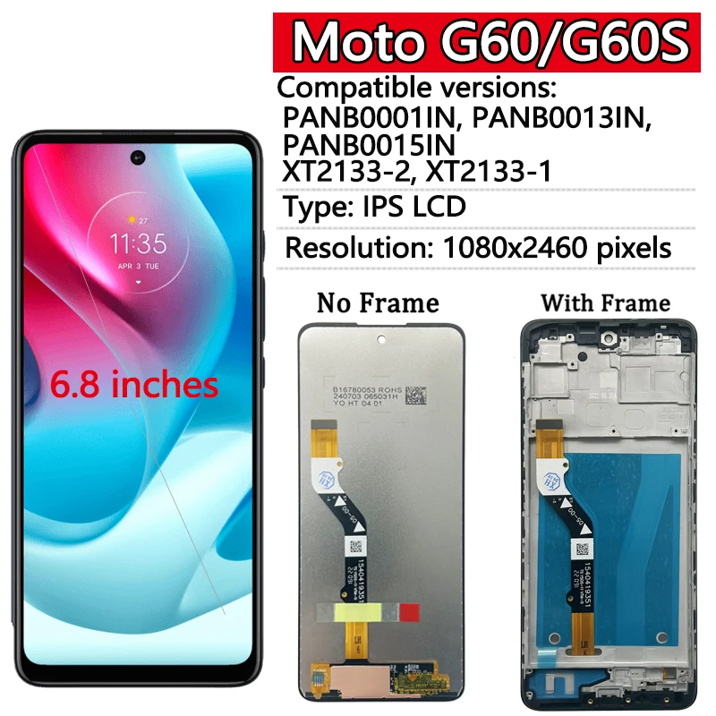 Neue Display Für Motorola Moto G10 G20 G30 G50 G60 G60S G100 LCD Display Touchscreen Digiziter Montage Für Moto G50 5G Display – Detail 8
