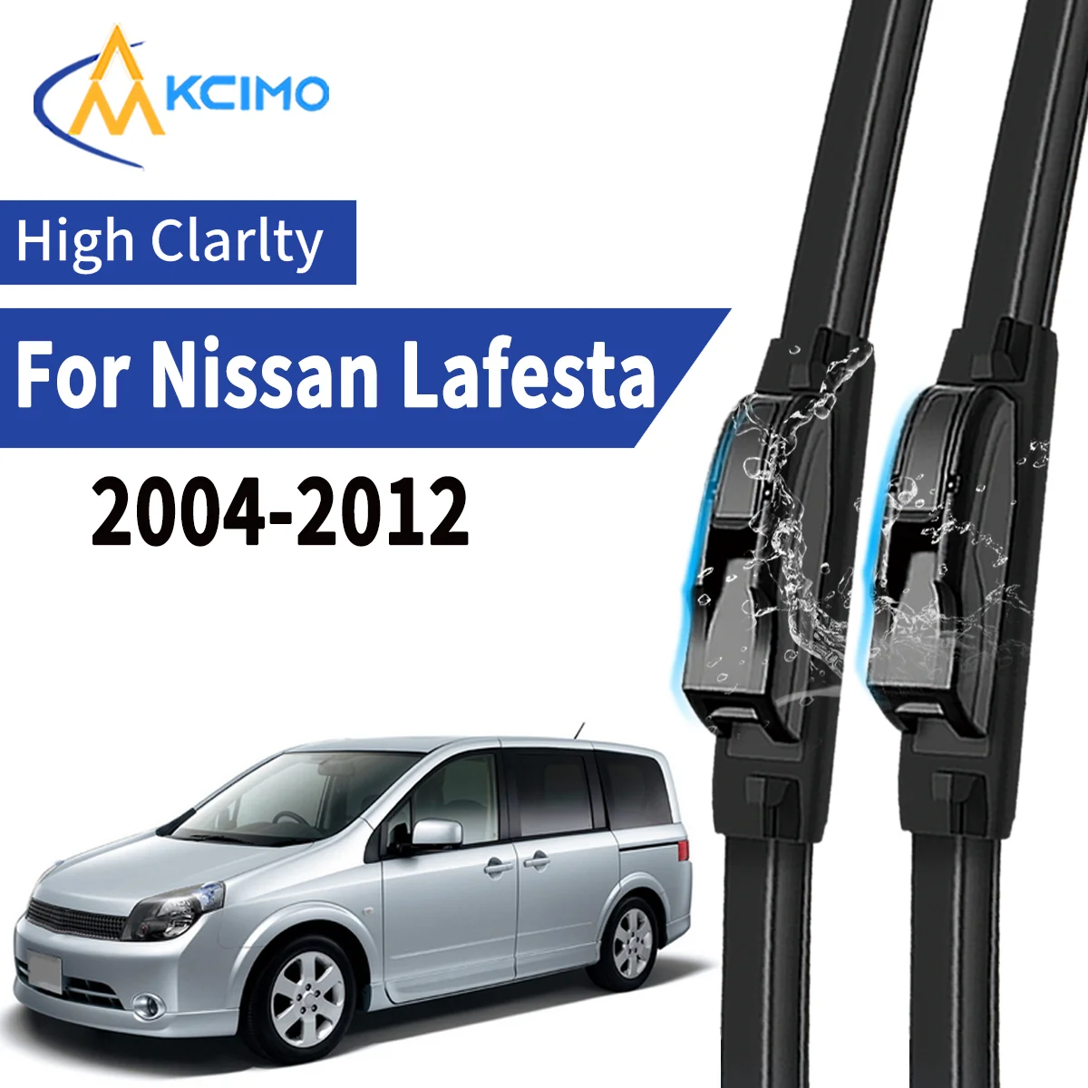 

2pcs Car Front Wiper Blades For Nissan Lafesta 2004-2012 Windscreen Windshield Wipers Silent Rubber Auto Accessories Replacemen
