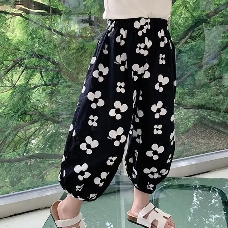 

Girls' Anti-mosquito Pants Cool Summer Clothes New Fashionable Baby Girl's Thin Casual Pants Trousers For Outer Wear Leggings