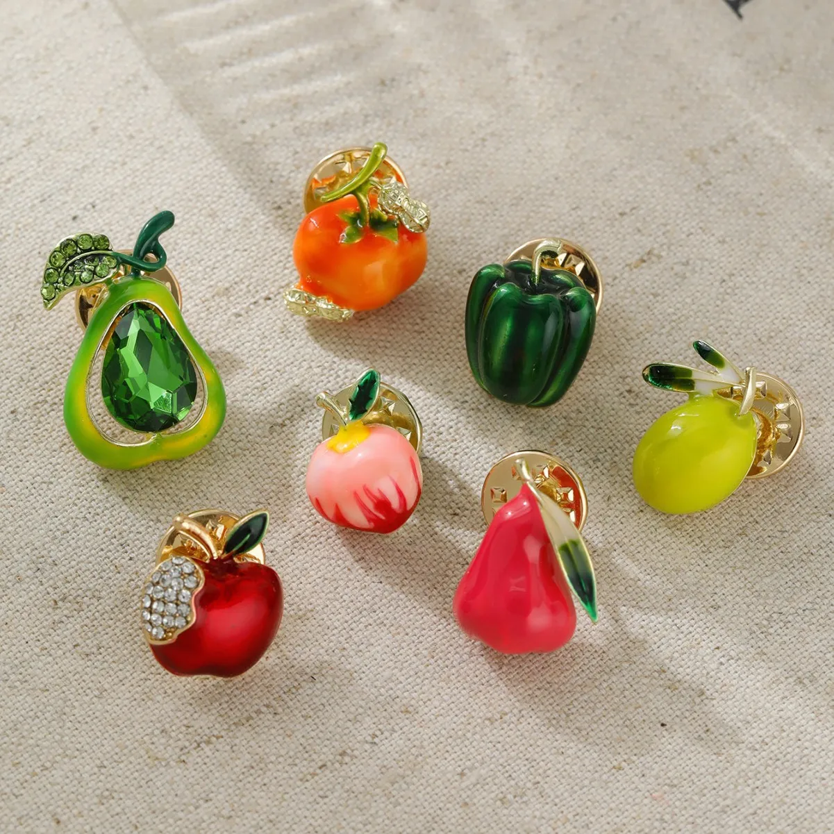 Cute cherry fruit brooch trendy, niche, versatile design, peony brooch, collar pin, anti slip button cardigan