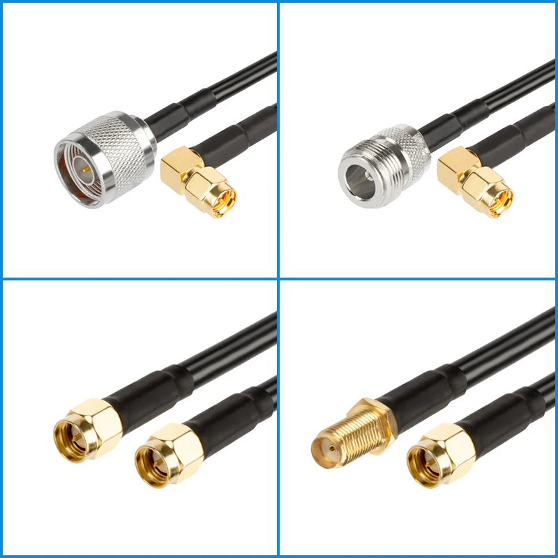 RG58 Cable BNC Male to SMA Male Plug RG-58 50 Ohm RF Extension Cable Connector Adapter RF Jumper Pigtail sma to bnc 0.3m-30m