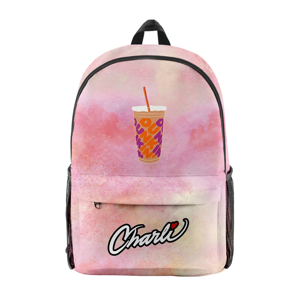 

Hip Hop Popular Charli D'Amelio pupil Bookbag Notebook Backpacks 3D Print Oxford Waterproof Boys/Girls Travel Backpacks