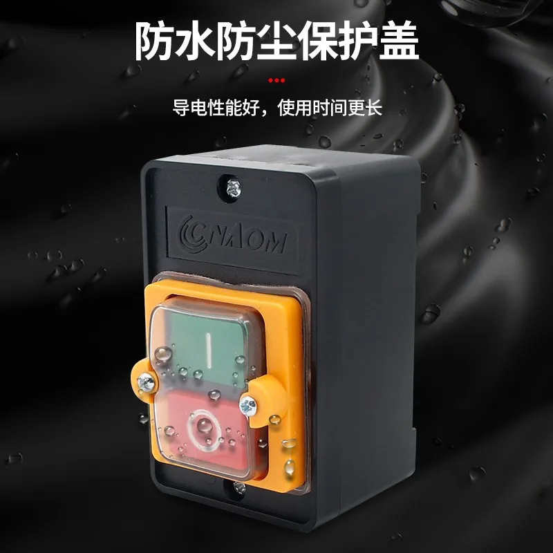 Waterproof Self Reset Momentary Push Button Switch AC220V 380V Control Button For Mechanical Equipment Drilling Machine Operatio