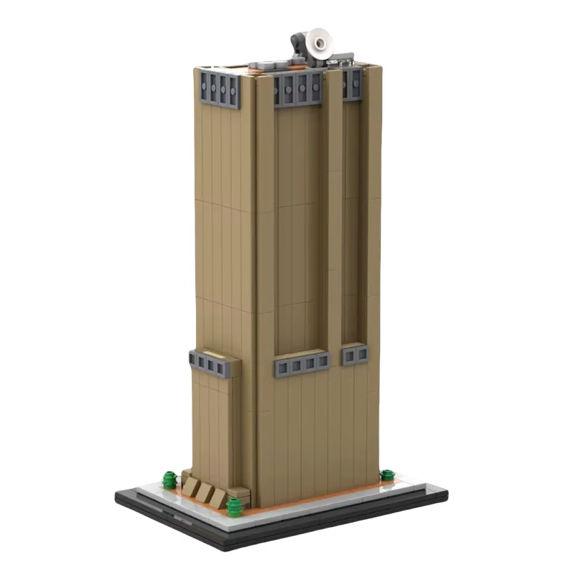 AT&T Long Line Tower 1:80 Scale ตึกระฟ้ารุ่น 691pcs อนุภาคขนาดเล็ก MOC ของเล่นบล็อกอาคารตกแต่งสร้างสรรค์วันหยุด