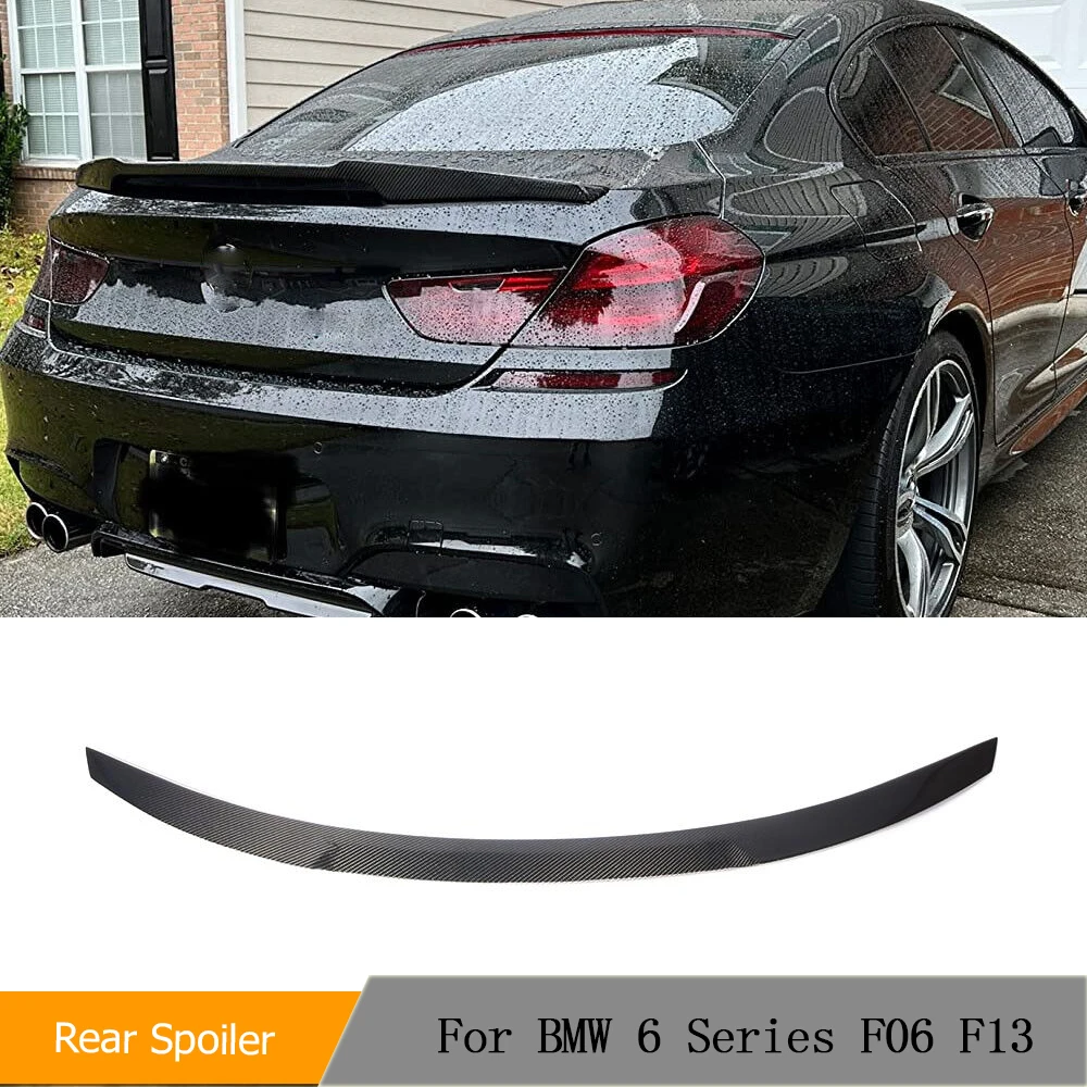 Carbon Fiber Rear Trunk Spoiler for BMW 6 Series F06 F13 640i 650i 640d Base and M Sport M6 Gran Coupe Sedan 2012-2018 Lip