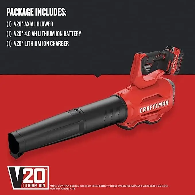 20V MAX Cordless Leaf Blower, Battery & Charger Included (CMCBL720M1) Red