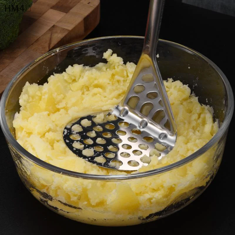 〔HM4〕Potato Crusher Pusher Fruit Tools Ground Beef Masher Stainless Steel Avocado Press Mud Press Mashed Potato Ricer Press