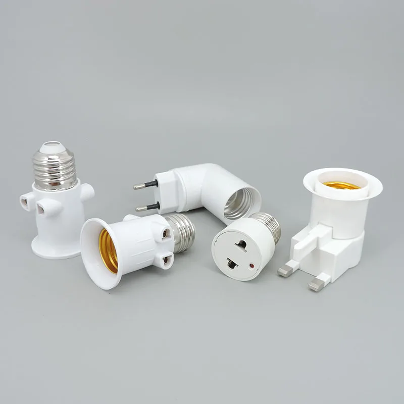 

AC E26 E27 to US EU UK power LED bulb Holder Socket to E27 Plug Screw Lamp Light Base Adapter Converter electric connector r1