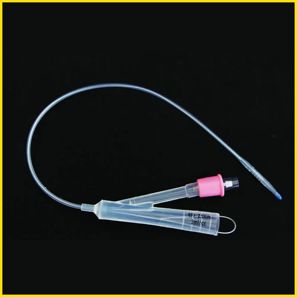Double Lumen Silicone Urinary Retention Lithiasis Catheter Pipe Pet Dog With Stylet Guide Wire  6FR 8FR 10FR Clinic Supplies