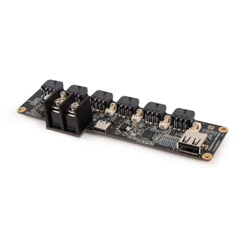 6‑Channel USB Power Distribution Board Nitehawk‑Hexa 24V 30A Input Independent Protection Circuit Module for Repair Workbench
