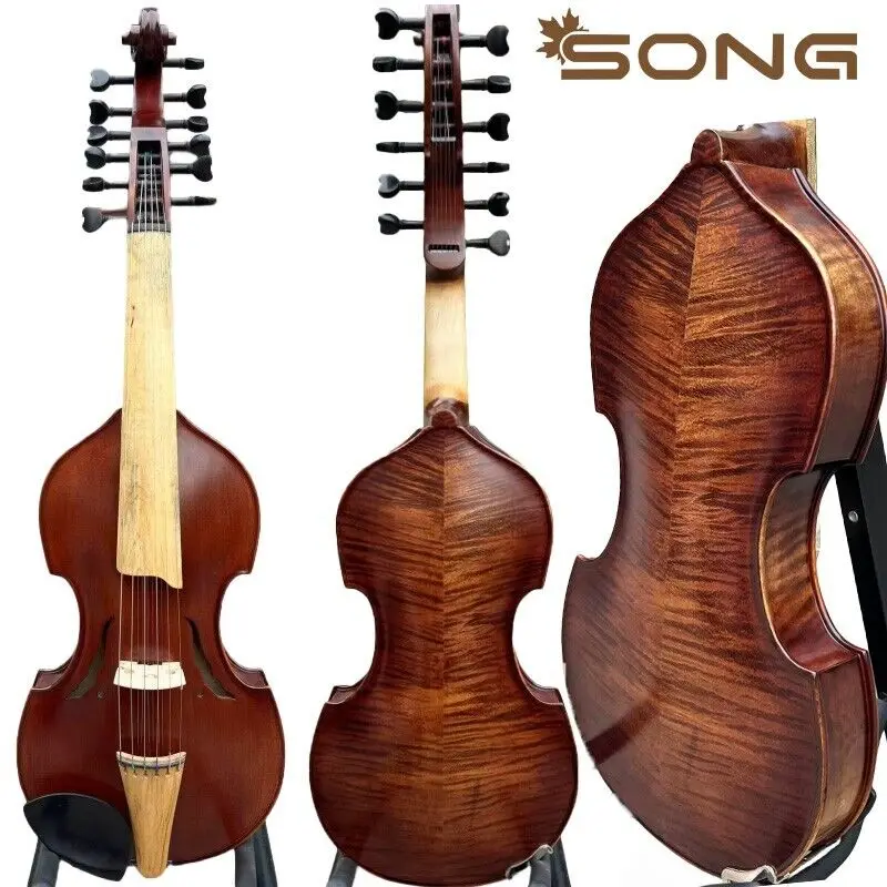 

Hand Carved 16" Viola d'More 6 play strings+6 Sympathetic strings Big rich#15793