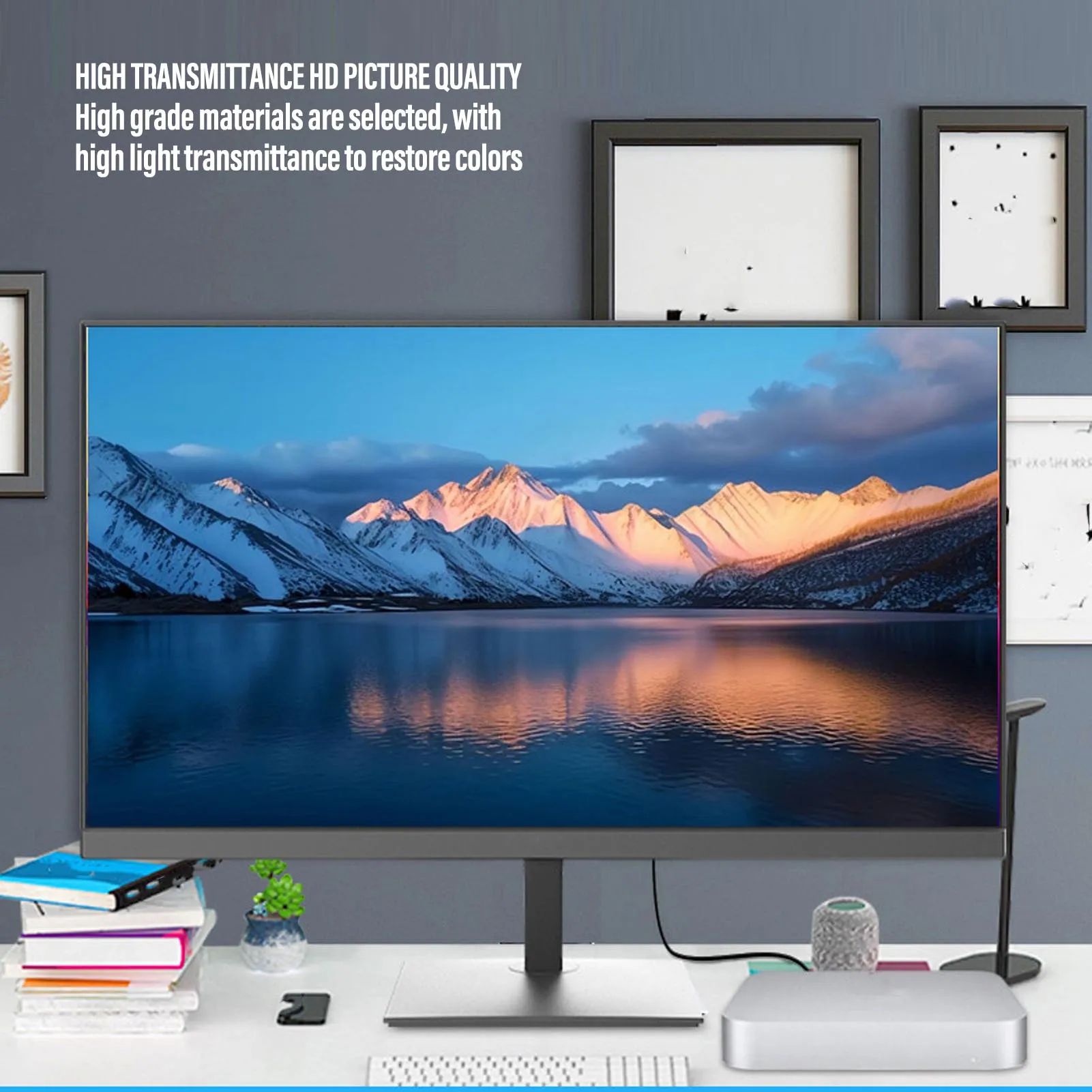 27 Zoll 16:9 Computer-Sichtschutzfilter, PET, magnetisch, Computer-Sichtschutzfolie, abnehmbar, blendfrei, Blaulichtschutz, Auge, Auto
