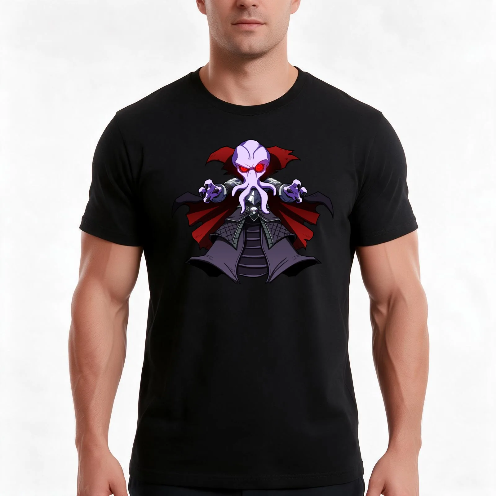 Mighty Mindflayer - Cute D&D Adventures T-Shirt, Summer Casual Cotton Tee, Oversized Streetwear Tops, Vintage Graphic Print