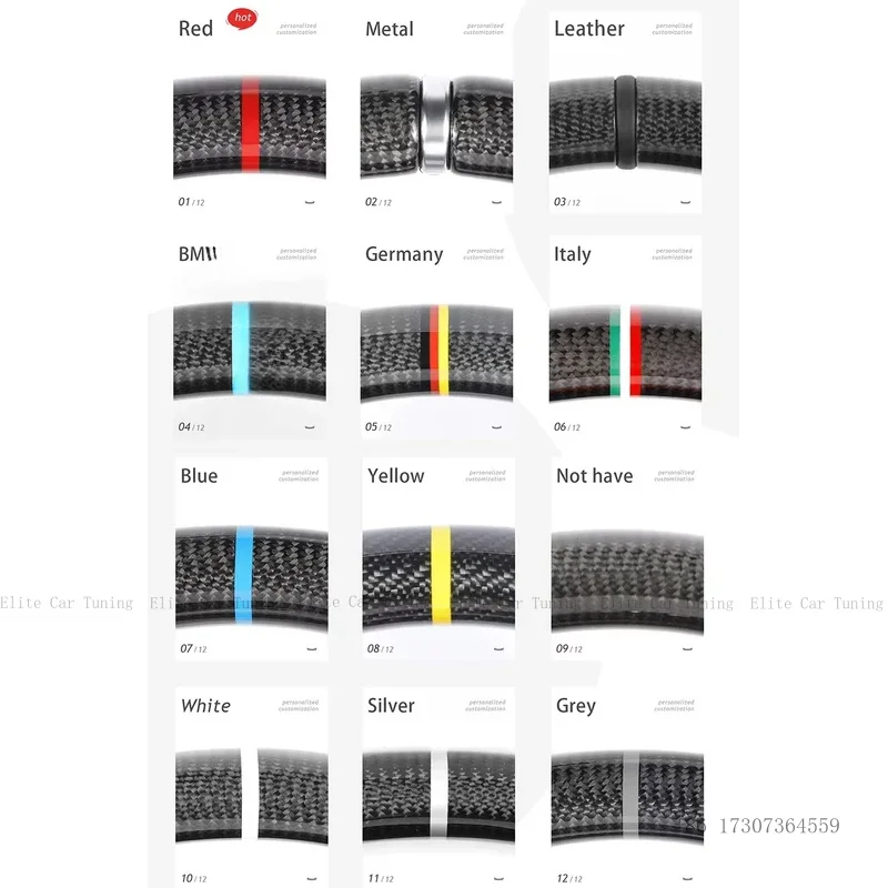 For BMW E Series E70 E71 E81 E82 E84 E87 E88 E90 E91 E92 E93 Steering Wheel (Customizable) view 3