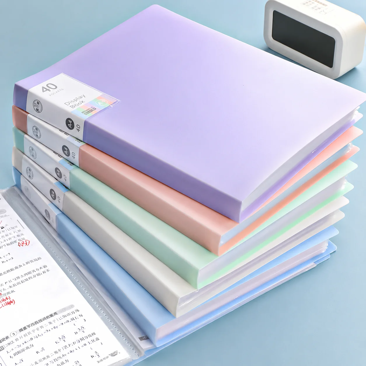 

A4 Clear Sheet Protector Folders Large Capacity Document Organizers Multi-Size 20-100Pages for Office School Wholesale