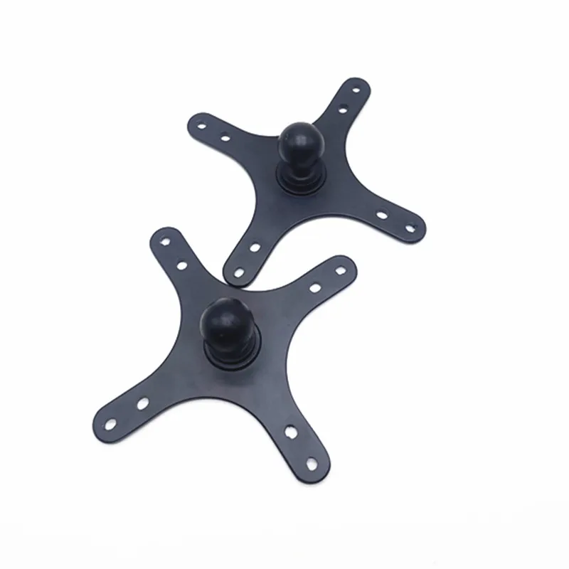 Tragbare Monitor-Montagehalterungsplatte VESA mit 1-Zoll-Kugel auf 100 x 100 mm 75 x 75 mm Basis-Set, Wandhalterung