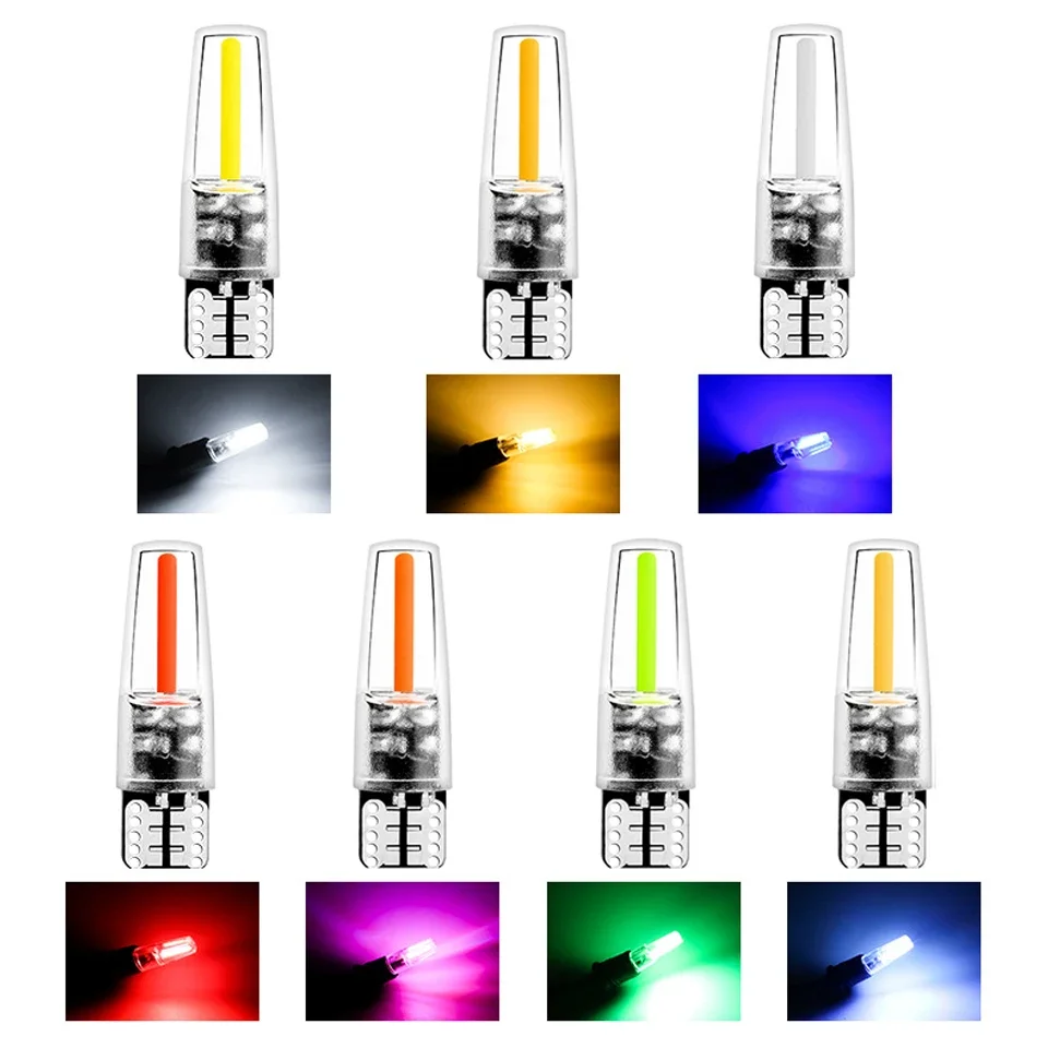 1Pcs Newest W5W led T10 filament cob 360 degree car light Led auto  wedge bulb lamp DRL car styling 12v Drop Shipping Supported