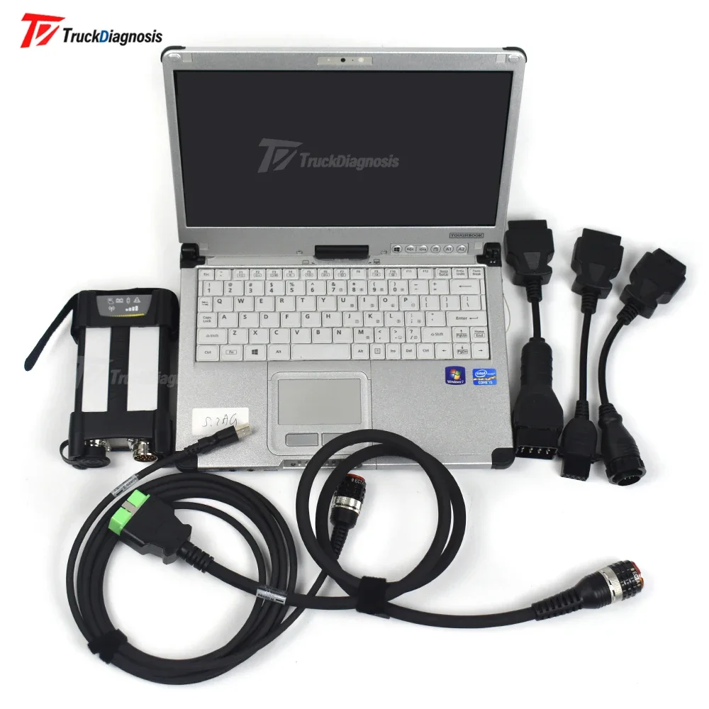 for VOCOM II Truck Diagnostic Tool Vocom2 88894000 APCI 2.8 PTT forexcavators construction +CF52/53 diagnostic Laptop