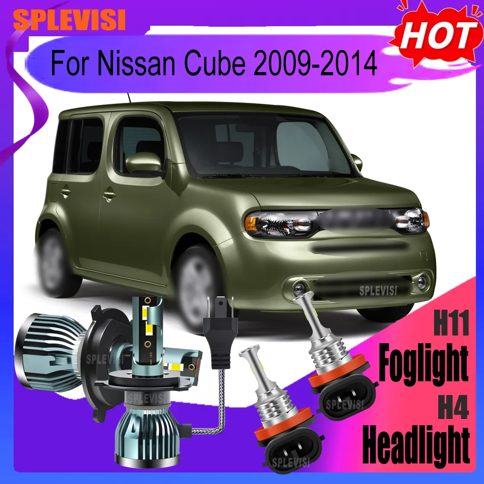 

free Night Driving Upgrades 5 year warranty H4 H11 IP68 Waterproof Headlight Fog For Nissan Cube 2009 2010 2011 2012 2013 2014