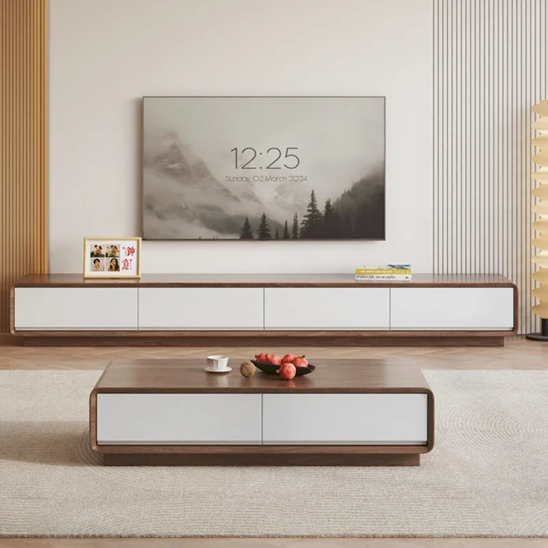 Wood Tv Stand Unit Entertainment Center Luxury Living Room Tv Cabinet Stands Muebles Para El Hogar Mid Century Modern Furniture