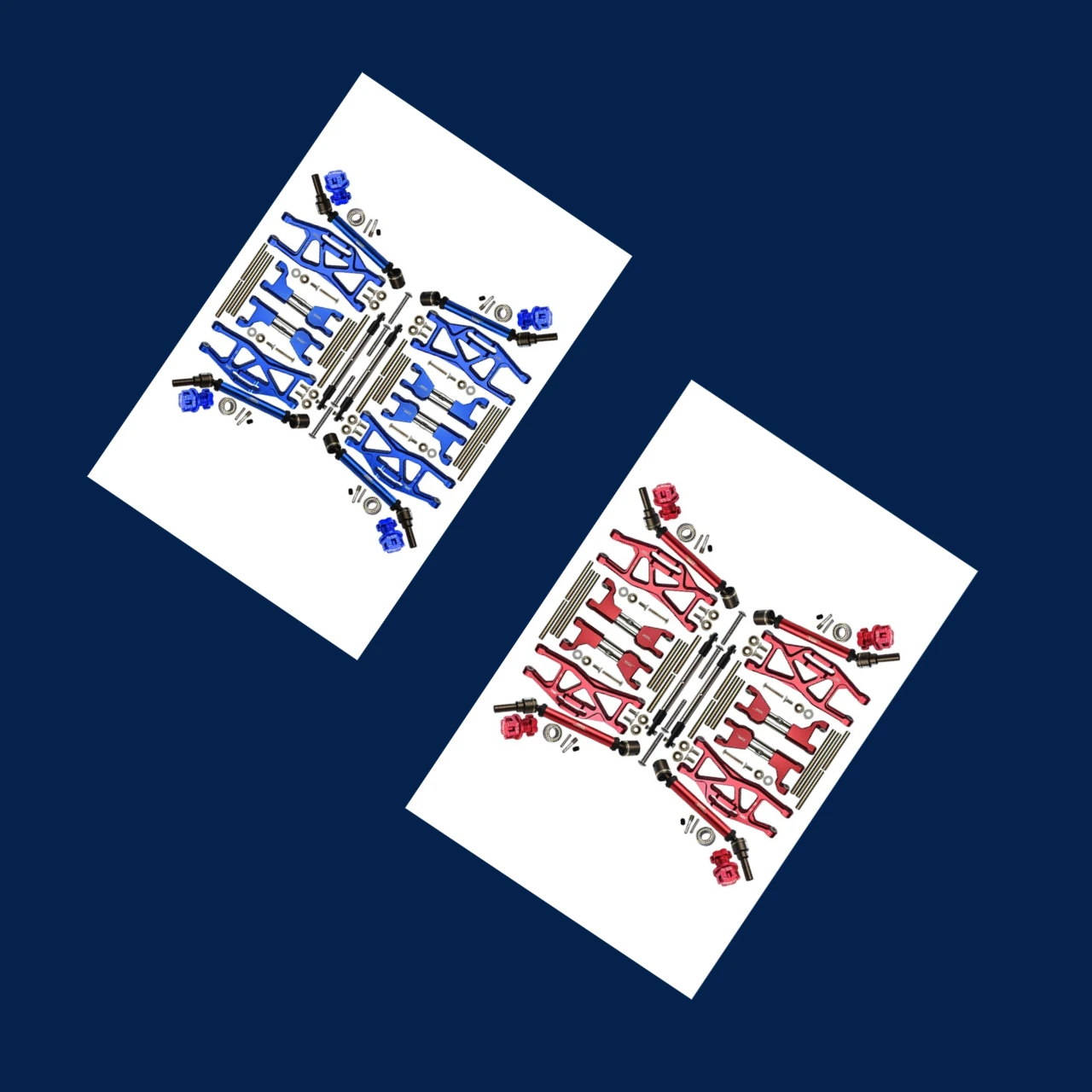 Bracciones superiores + inferiores + eje de transmisión + adaptador hexagonal + bloqueo de rueda + barra de acoplamiento de dirección para 1/10 Maxx 1,0/2,0 1/8 Maxx Slash