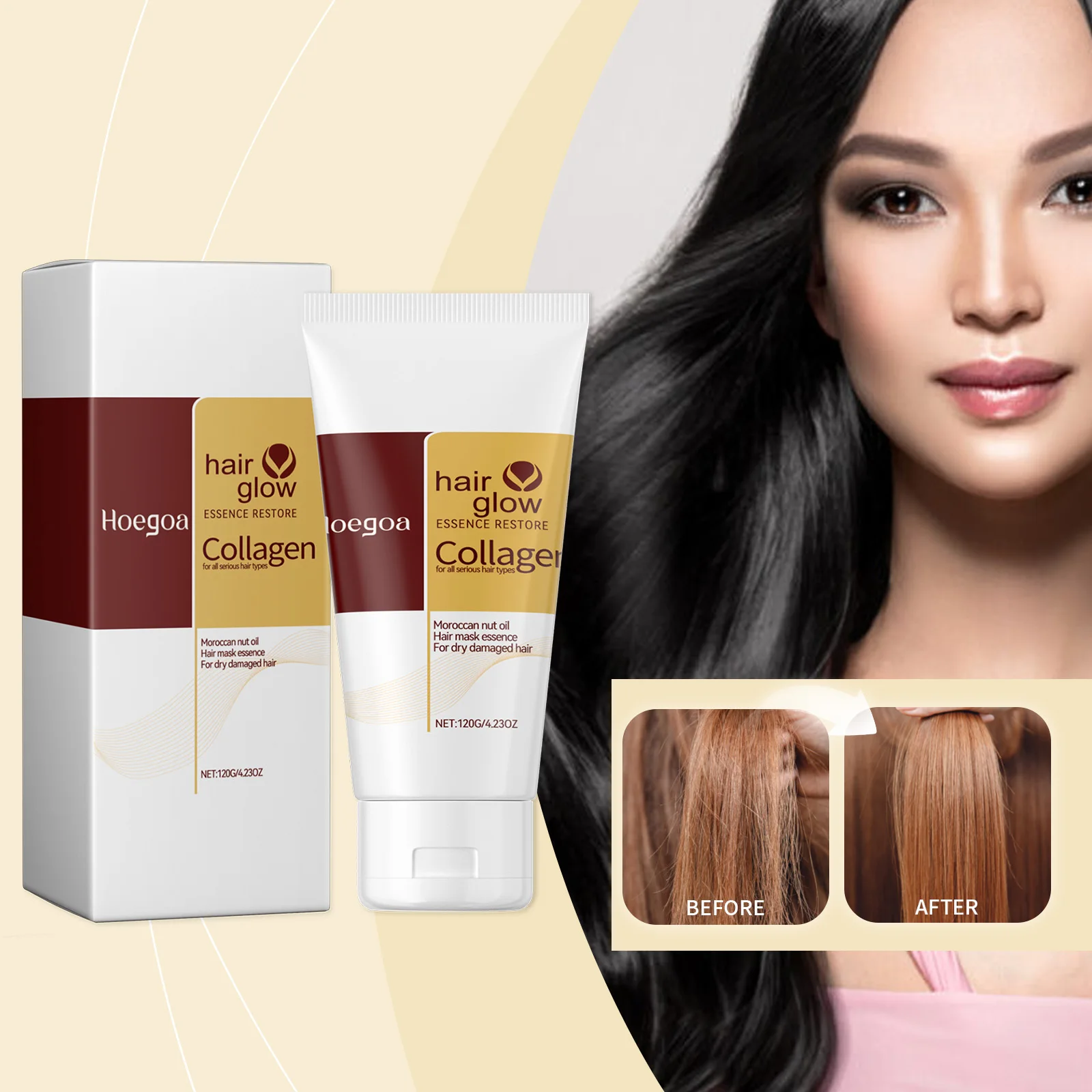 

Collagen Hair Treatment Mask Deep Nourish Repairing Damaged Dry Split Hair Smoothing Soften Care Hair Conditioner Hair Care