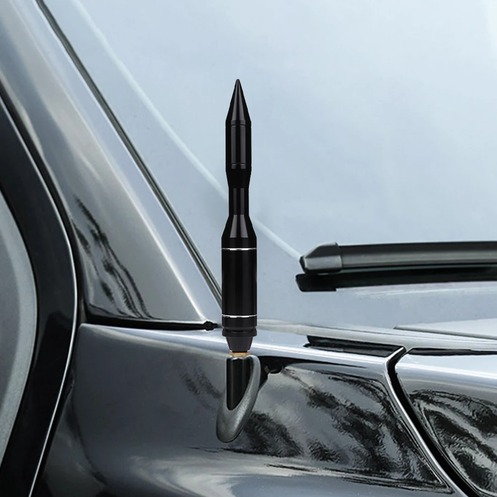 

Bullet Antenna Black Car Roof Radio Signal Replacement Short SUV Auto Metal Universal Vehicle Electronics Antenna