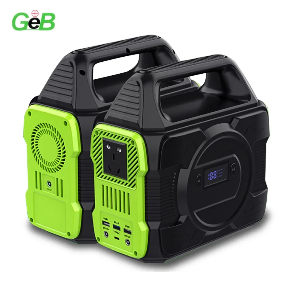 GEB Wholesaler Cheap Portable OPS300 Multi function 345.6Wh 220V Type-c Output add AC Power Adapter Outdoor Mobile Power Supply