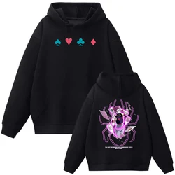 Hunter x Hunter Hisoka Print Hoodies Men Women Long Sleeve Loose Fleece Streetwear Japanese Manga Graphic Sweatshirts Clothing