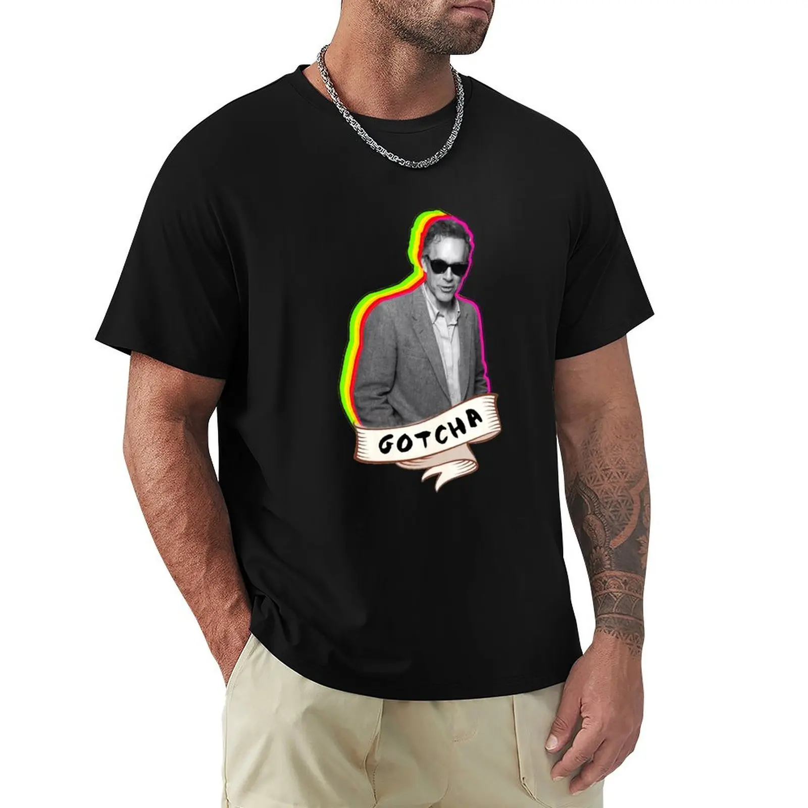 JBP in glasses Ha Gotcha T-Shirt Casual Holiday Short Sleeve Tee