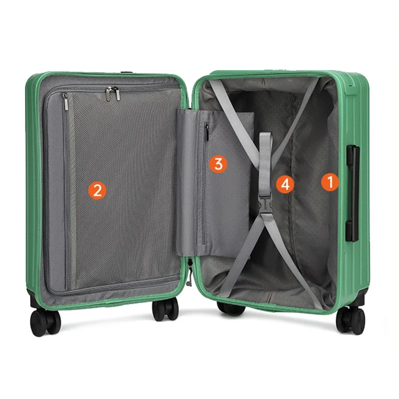 PC Luggage Wide Trolley ABS Wide Handle