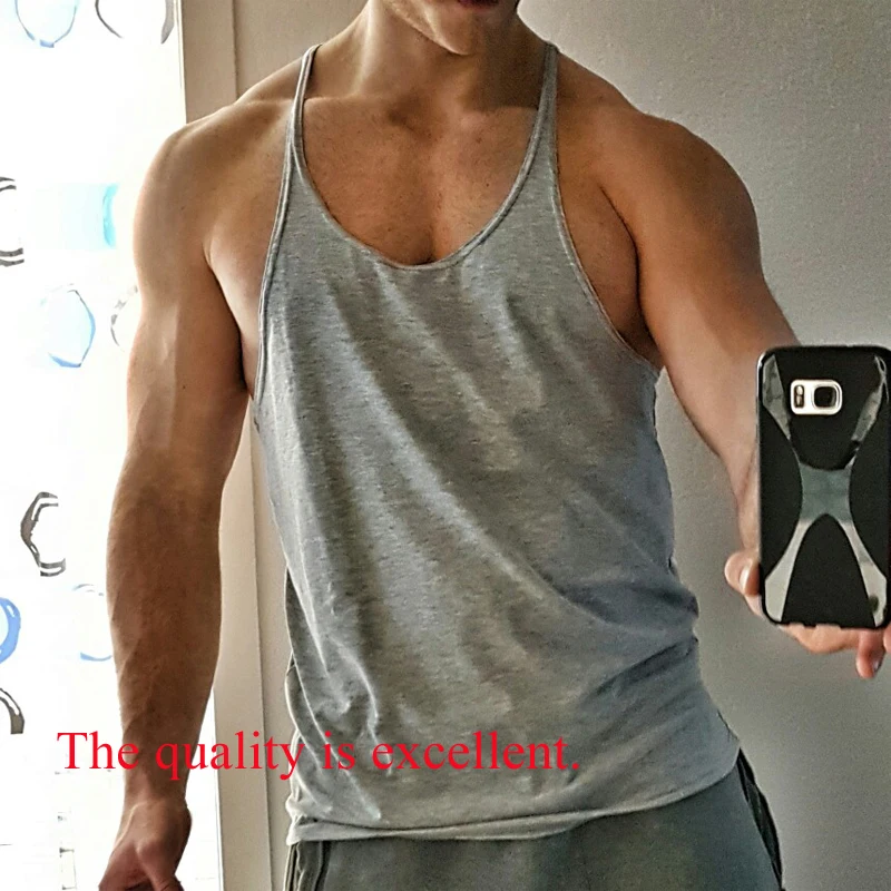 Bodybuilding Brand Tank Top Men Stringer Tank Top Fitness Singlet Sleeveless Shirt Workout Man Undershirt Clothing