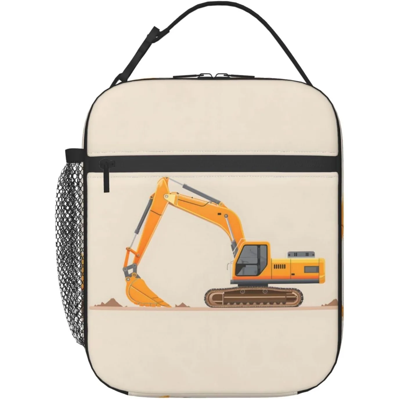 Reusable Lunch Bag for School, Office, Work, Picnic, Travel, Excavator Lunch Box