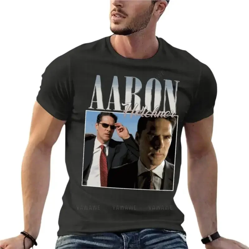 Custom Mens Clothes 100% Cotton Streetwear Large Size Tops Tee Aaron Hotchner Criminal Minds Tv Series Oversize T-Shirts Sleeve