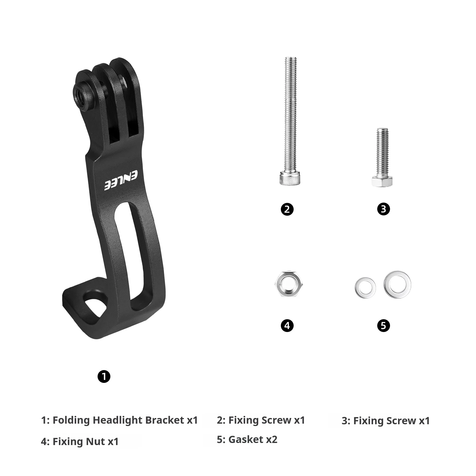 ENLEE Front Fork Light Holder Adjustable Aluminum Alloy Bracket For GOPRO Sport Camera Lamp Mount Stand Bike Accessories - view 6