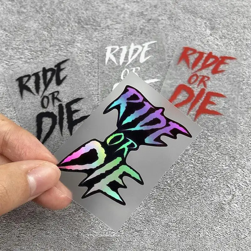 1 ملصق دراجة "Ride and Die" PVC مقاوم للماء، مناسب للأنبوب العلوي لدراجة الطريق، أنبوب الرأس، الإطار، مخصص في الهواء الطلق #1