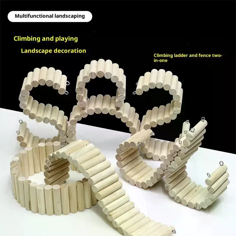 

1 шт., деревянная клетка для моста разных размеров, гибкий забор для хомяка для маленьких животных, аксессуары для восхождения хомяка