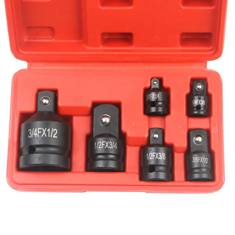 

6Pcs Heavy-Duty Socket Wrench Drive Converter Set - 1/4" 3/8" 1/2" 3/4" Ratchet Adapter for Pneumatic Impact & Hand Tools, Autom